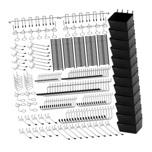 CNYUON 300Pcs Pegboard Haken Set Keller Power Werkzeuge Wand Montieren Werkzeug Lagerung von CNYUON