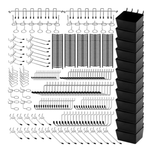 CNYUON 300x Pegboard Haken Set Lagerung Wand Utility Montieren Werkzeug von CNYUON
