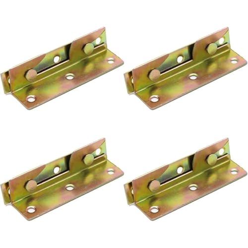 CNYUON 6 stücke Bett Schiene Halterung Scharnier Messing Verbindung Ausrüstung Heavy Duty Schiene Armaturen Holz von CNYUON