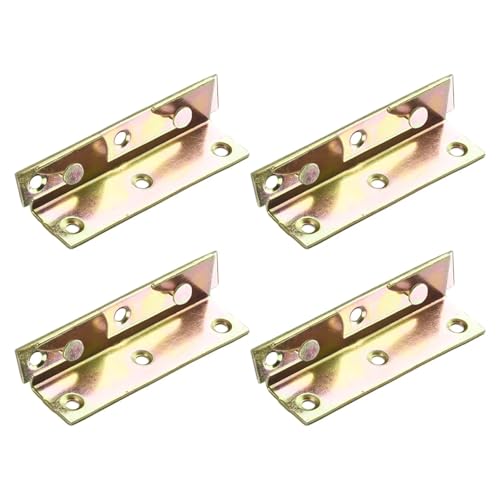 CNYUON 8 Sets Metallbetthalterung Bettrahmenbefestigung Anschlussmöbelschienenhakenhalterungen Scharnierbeschlag Anschlussschloss Hardware von CNYUON