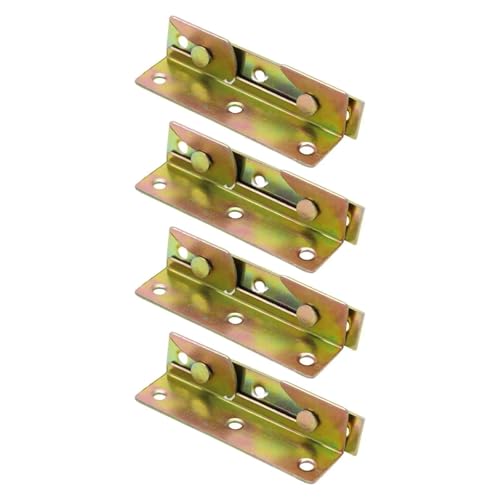 CNYUON 8 stücke Heavy Duty Bett Scharniere Hardware Bett Schnalle Feste Möbel Unterstützung Stecker for Kopfteil Fußteil von CNYUON
