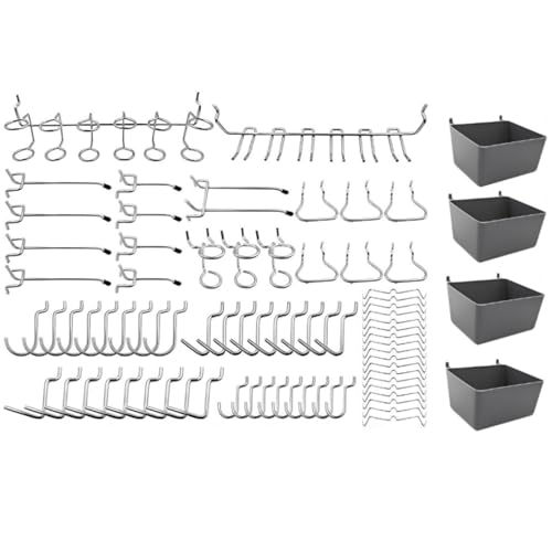 CNYUON 80Pcs Peg Board Haken Sortiment Kit Pegboard Zubehör Set for Hängende Lagerung von CNYUON