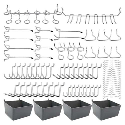CNYUON 80Pcs Pegboard Haken Set Metall Peg Board Werkzeug Utility Schlösser Organizer von CNYUON