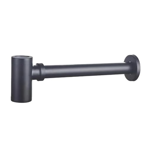 Runder Flaschensiphon aus Messing mit Pop-up-Ablaufgarnitur, Abflussrohr-Set for Waschbecken, höhenverstellbar Für Waschbecken(Without Pop-up) von CNYUON