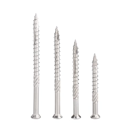 Selbstschneidende Schrauben aus Edelstahl, hochfeste selbstschneidende Schrauben, Holzschrauben, Flachkopf-T25-Torx-Antriebsdeckschrauben(60mm 5X60(40PCS)) von CNYUON
