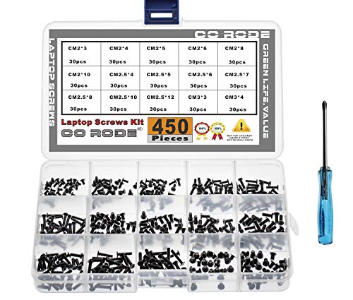 CO RODE 450 Stück M2 M2.5 M3 Laptop Notebook Computer Schrauben-Set für IBM HP Dell Lenovo Samsung Sony Toshiba Gateway Acer von CO RODE
