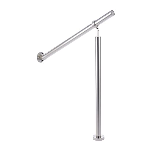 CO-Z Edelstahl Eingangsgeländer Treppengeländer 80CM Handlauf Geländer für Treppen Wandhandlauf Winkel Einstellbar Drinnen und Draußen (80cm) von CO-Z