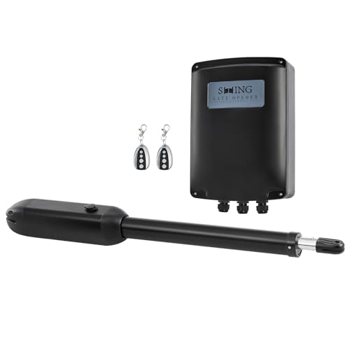 CO-Z Flügeltorantrieb Einflügelig 500kg Drehtorantrieb mit 2 Fernbedienungen Torantrieb Toröffner Drehtoröffner Set Max. 6 m oder 500kg pro Flügel Swing Gate Opener (62W) von CO-Z