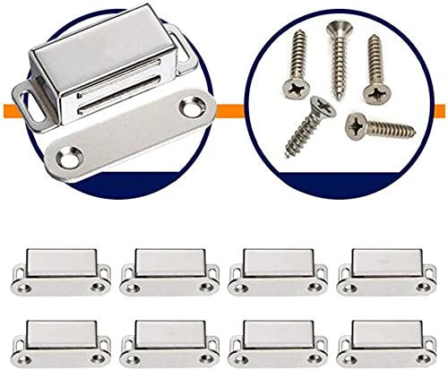 8pcs Magnetverschluss Schrank Tür Magnetverschluss Möbelmagnet Türschließer Schnapper ，für Schubladen Magnetischer Duschtürschrank von CO