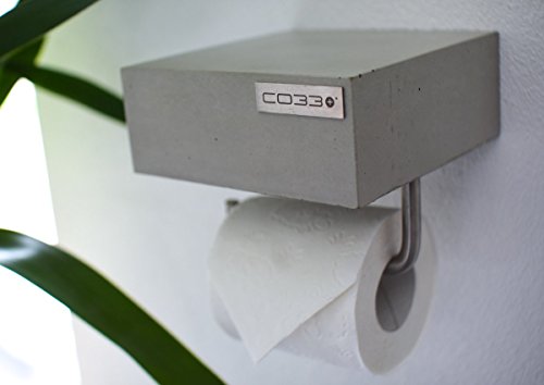 Design Toilettenpapierhalter aus Beton - WC Rollenhalter Made in Germany - handgefertigt | CO33 Balneos von CO33