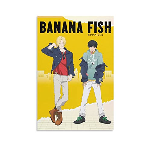 Anime-Poster mit Bananenfisch, Eschi-Motiv, dekoratives Gemälde, Leinwand, Wandkunst, Wohnzimmer, Schlafzimmer, Gemälde, 30 x 45 cm von COAC