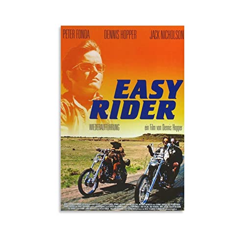 Easy Rider 1969 Filmposter mit klassischer Straße, dekoratives Gemälde, Leinwand, Wandkunst, Wohnzimmer, Schlafzimmer, Gemälde, 60 x 90 cm von COAC