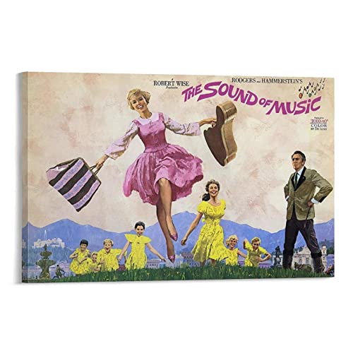 Filmposter "The Sound of Music", Vintage-Stil, dekoratives Gemälde, Leinwand, Wandkunst, Wohnzimmer, Schlafzimmer, Gemälde, 40 x 60 cm von COAC