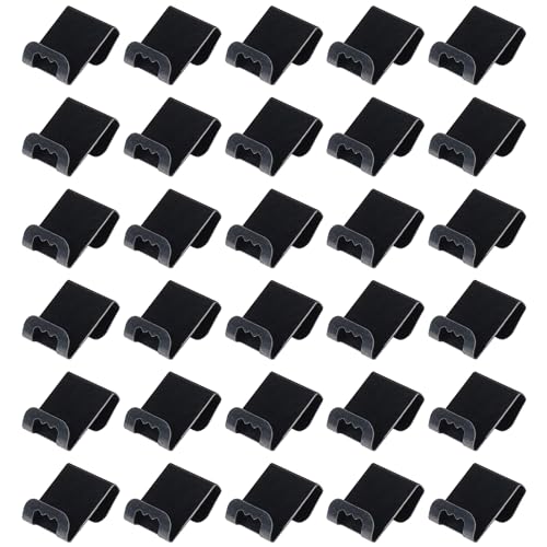 30 Stück schwarze Fotoklammern, stanzfreie Haken, Haken, Kleiderhaken, Wandhaken, geeignet für Küche, Arbeitszimmer, Schlafzimmer und Büro. von COACOM