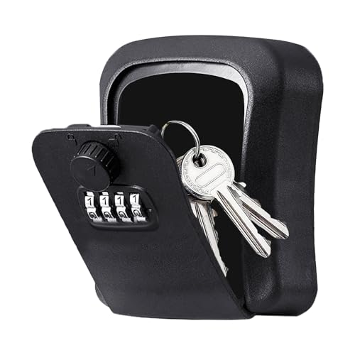 COACOM 1 Stück Sichere Und Langlebige Schwarze Schlüsselbox Mit Großem Fassungsvermögen – Wasserdicht, Staubdicht, Manipulationssicher Und Aufbruchsicher Für Zuhause Und Büro von COACOM