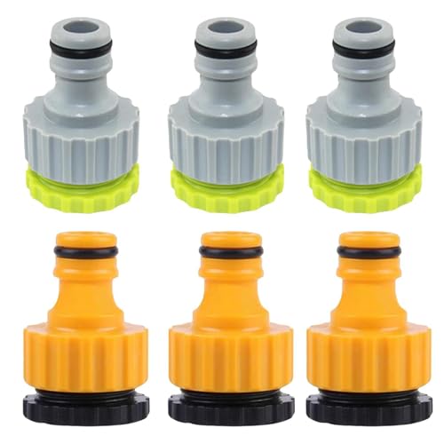 COACOM 6 Stück Wasserhahnadapter, Wasserrohranschluss, Plastikwasserrohranschluss, Wasserhahnzubehör. von COACOM