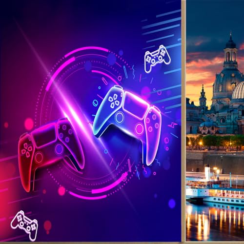 COALHO Kinder Cool Gamer Sichtschutz Verdunkelung Fensterfolie Abstrakt Moderne Kunst Videospiele Gamepad Neon Design Wiederverwendbar Selbstklebend Isolierte Fensteraufkleber 45 x 60 L cm x 1 Stück COALHO Kinder Cool Gamer Sichtschutz Verdunkelung Fensterfolie Abstrakt Moderne Kunst Videospiele Gamepad Neon Design Wiederverwendbar Selbstklebend Isolierte Fensteraufkleber 45 x 60 L cm x 1 Stück von COALHO