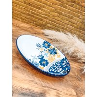 Mediterraner Print | Ovale Servierplatte von COASTANDCAPRI