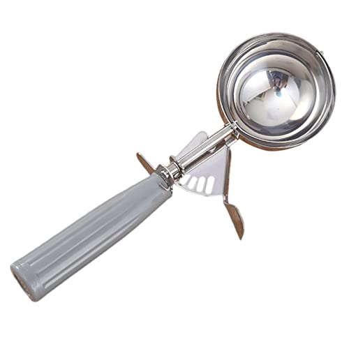 Eisschaufel, Schaufeln mit Triggerentriegelung, Daumenpresse Eisschleppe, Metall Easy Grip Scoop, Eisschaufel mit Haken für Obst, Kekse und Eis Eisschaufel, Schaufeln mit Triggerentriegelung, Daumenpresse Eisschleppe, Metall Easy Grip Scoop, Eisschaufel mit Haken für Obst, Kekse und Eis von COATUIYO