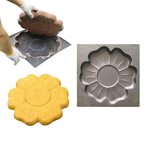 Pflasterstein-Form aus Beton – Blumenform | Wiederverwendbare Stein-Formteile für Pflastersteine, Gehwegpflaster für den Außenbereich Coatuiyo von COATUIYO