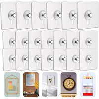 20 Stück Bilderaufhänger zum Kleben ohne Bohren, Rahmenhaken zum Aufhängen von Fotorahmen, Wandkunst, Deko, ohne Loch von COAVAS