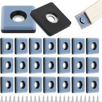 24 Stück Teflon-Möbelgleiter, 25 mm, Stuhlbein mit Schrauben, PTFE-Teflon-Gleiter, Stuhlpolster, Gleiter, einschraubbare Stuhlbeinquadrate für 24 Stück Teflon-Möbelgleiter, 25 mm, Stuhlbein mit Schrauben, PTFE-Teflon-Gleiter, Stuhlpolster, Gleiter, einschraubbare Stuhlbeinquadrate für von COAVAS