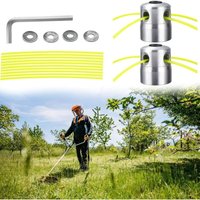 2er-Pack Universal-Freischneiderkopf, Trimmerkopf mit Aluminiumdrähten und 10 Fäden, Rasenmäherzubehör für Garten, Rasen, Terrasse 2er-Pack Universal-Freischneiderkopf, Trimmerkopf mit Aluminiumdrähten und 10 Fäden, Rasenmäherzubehör für Garten, Rasen, Terrasse von COAVAS