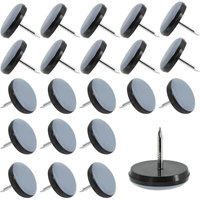 30 Stück Möbelgleiter, selbstklebende Teflon-Möbelgleiter, runde Stuhlgleiter, für Stuhl, Sofa, Schreibtisch, Tisch, Sessel (22 mm) von COAVAS