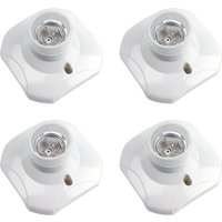 4 Stück E27-Schraubdeckenfassung, E27-Garagenfassung, AC 220–240 V, LED-Lampenfassungshalter, E27-Deckenleuchtensockel, weißer von COAVAS