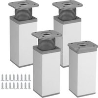 4 Stück verstellbare Möbelbeine, höhenverstellbare Tischbeine aus Metall, verstellbare Tischbeine für Küchenschränke von COAVAS