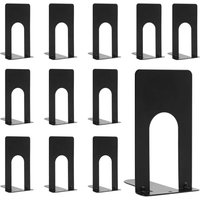 6 Paar Buchstützen, Buchstützen aus Metall, hochwertige Buchstützen, kratzfest und rutschfest, geeignet für Büros, Schulen, Wohnungen und von COAVAS