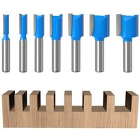 7-teiliges 8-mm-Schaft-Holzfräser-Set, gerade Fräser, zweischneidiger Nutfräser, Kopierfräser, für die Holzbearbeitung (7) von COAVAS