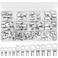 80 Stück SC verzinnte Kupferkabelschuhe – Sortiment elektrischer Steckverbinder für Kabelschuhe – 6 mm², 10 mm², 16 mm², 25 mm², 35 mm², M6, M8, M10 von COAVAS