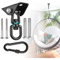 Deckenhaken für Hängesessel, 360° drehbar, Schaukel-Aufhängehaken mit Schrauben für Beton, Holz, Spielplatz, Veranda, Trapezsitz, Yoga von COAVAS