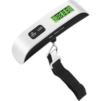 Elektronische Gepäckwaage, tragbare Reisekofferwaage, Temperaturmessfunktion, Tara-Funktion MAX 50 kg/110 lb für Reisen von COAVAS