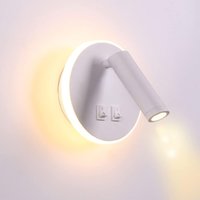 LED-Wandleuchte für den Innenbereich, Hotel-Innenwandleuchte, Bett-Wandleuchte, LED-Korridor-Wandleuchte mit Schalter – Neutrales Licht 4000 K, 3 W + LED-Wandleuchte für den Innenbereich, Hotel-Innenwandleuchte, Bett-Wandleuchte, LED-Korridor-Wandleuchte mit Schalter – Neutrales Licht 4000 K, 3 W + von COAVAS
