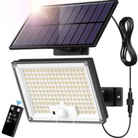 Solarleuchte Außen 172 LED 3 Modi Außen Solarleuchte Bewegungsmelder, IP65 Solarlampe Außen Solarbeleuchtung, LED Solarstrahler mit 5M Kabel für von COAVAS