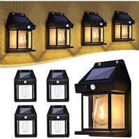 Solarleuchten Außen, Solar Wandlampe mit Bewegungsmelder, 3 Modi Outdoor Solar Wandleuchte, IP65 Wasserdicht, für Garten, Balkon, Innenhof (4) von COAVAS