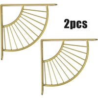 Wandregalhalterung – Wandhalterung aus Edelstahlmetall – Schwebende Dreieckhalterung – Küche, Schlafzimmer, Büro – Gold – 20 cm – 2 Stück Wandregalhalterung – Wandhalterung aus Edelstahlmetall – Schwebende Dreieckhalterung – Küche, Schlafzimmer, Büro – Gold – 20 cm – 2 Stück von COAVAS