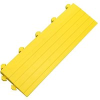 Coba Europe - Modul für Werkstattmatte - Anti-Ermüdungsmatte - Gelbes Seitenteil mit Puzzle-Noppen von COBA EUROPE