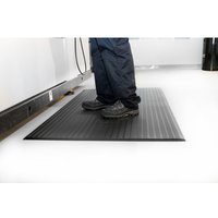 COBA Anti-Ermüdungsmatte Orthomat® Ribbed, 1-lagig, grau, BxL 900 x 18.300 mm von COBA