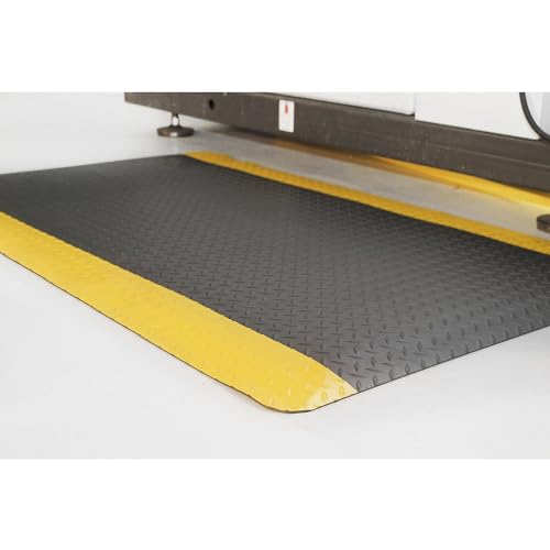 COBA Europe GmbH Arbeitsplatzbodenbelag Zuschn. B1200xS14mm schwarz/gelb PVC, 2-lagig Preis p. lfd. m von COBA