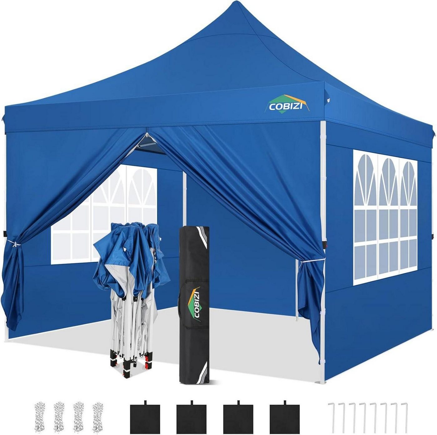 COBIZI Faltpavillon Faltpavillon 3x3 Wasserdicht Stabil mit Seitenwänden Sandsack COBIZI Faltpavillon Faltpavillon 3x3 Wasserdicht Stabil mit Seitenwänden Sandsack von COBIZI