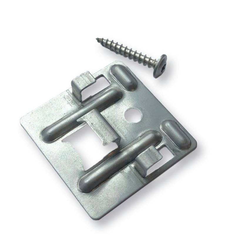 COBRA FASTENER Symphony Clip, Edelstahl 100 Stk. inkl. Holzschrauben & Bit von COBRA FASTENER