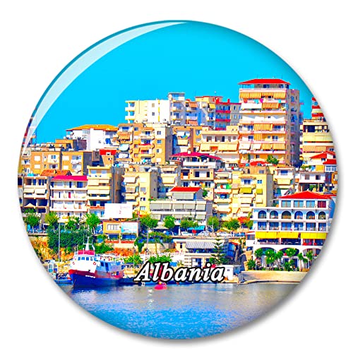 Albanien Sarande Seaside Kühlschrank Kühlschrank Magnet Dekorativer Magnet Aufkleber Reise Souvenir Kollektion Tourist City Geschenk Whiteboard Küche von COBREW