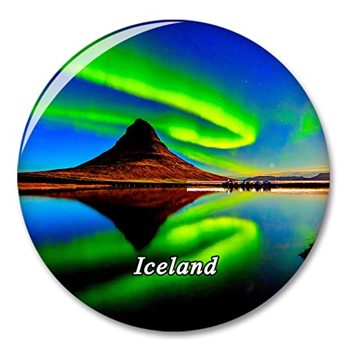 Island Aurora Kühlschrank Magnet Dekorativer Magnet Aufkleber Reise Souvenir Sammlung Tourist City Geschenk Whiteboard Küche von COBREW