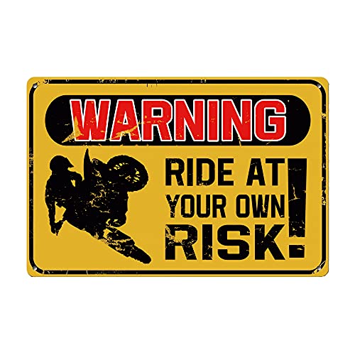COCAINK Blechschild "Ride at Your Own Risk", für drinnen und draußen, für Herren und Damen, Wanddekoration für Bars, Restaurants, Cafés, Pubs, Warnschild COCAINK Blechschild "Ride at Your Own Risk", für drinnen und draußen, für Herren und Damen, Wanddekoration für Bars, Restaurants, Cafés, Pubs, Warnschild von COCAINK