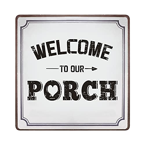 COCAINK Metall-Blechschild im Vintage-Stil, Aufschrift "Welcome to Our Veranda", Dekoration, Terrasse, Bauernhaus, Bar, Café, Wanddekoration, Veranda-Schild COCAINK Metall-Blechschild im Vintage-Stil, Aufschrift "Welcome to Our Veranda", Dekoration, Terrasse, Bauernhaus, Bar, Café, Wanddekoration, Veranda-Schild von COCAINK