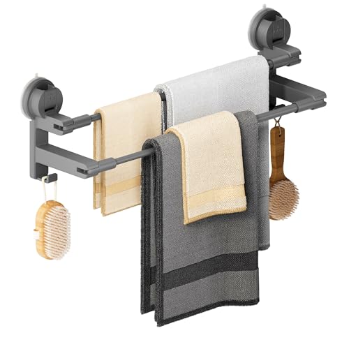 COCASES Handtuchstange Saugnapf ohne Bohren Handtuchhalter für Badezimmer ohne Kleben mit Verstellbare Länge COCASES Handtuchstange Saugnapf ohne Bohren Handtuchhalter für Badezimmer ohne Kleben mit Verstellbare Länge von COCASES
