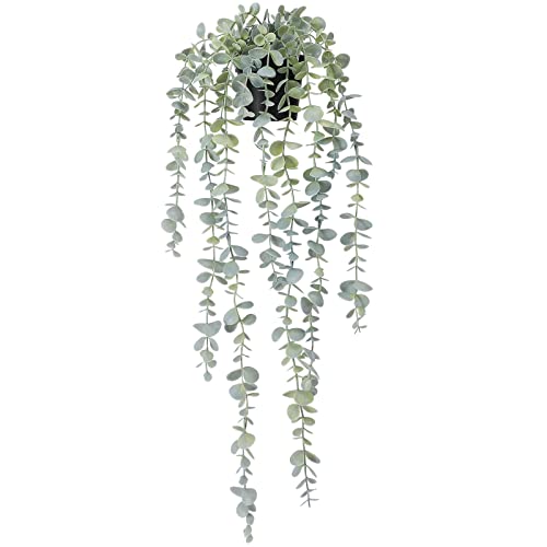COCOBOO Künstliche Hängepflanzen, Eukalyptus, künstliche Hängepflanze für Wand, Zimmer, Zuhause, Innen- und Außenbereich, Regaldekoration, 1 Stück von COCOBOO